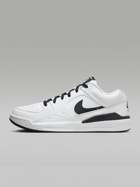 Nike Air Jordan Low-Top Stadium 90 Sneaker in White and Black 6y